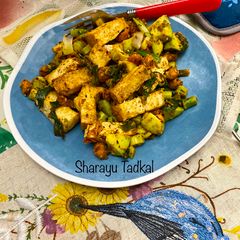A picture of Roasted Tofu BHEL.