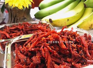 Hình của món Heo giả bò khô không lò nướng.