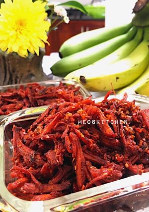 Hình của món Heo giả bò khô không lò nướng.