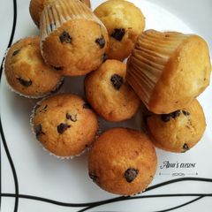 Vanilla chocochips muffins A picture of Vanilla chocochips muffins.