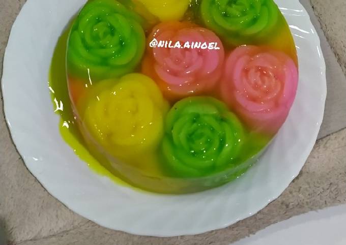 Puding bunga ceria