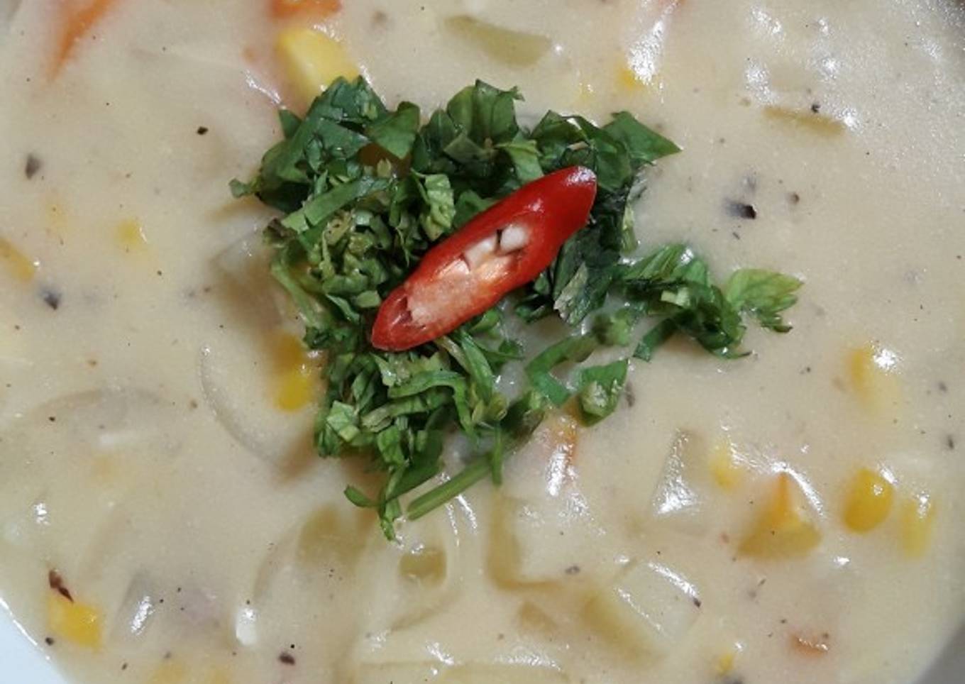 Cream soup ayam