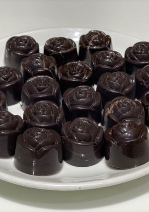 A picture of Dark almond chocolates.