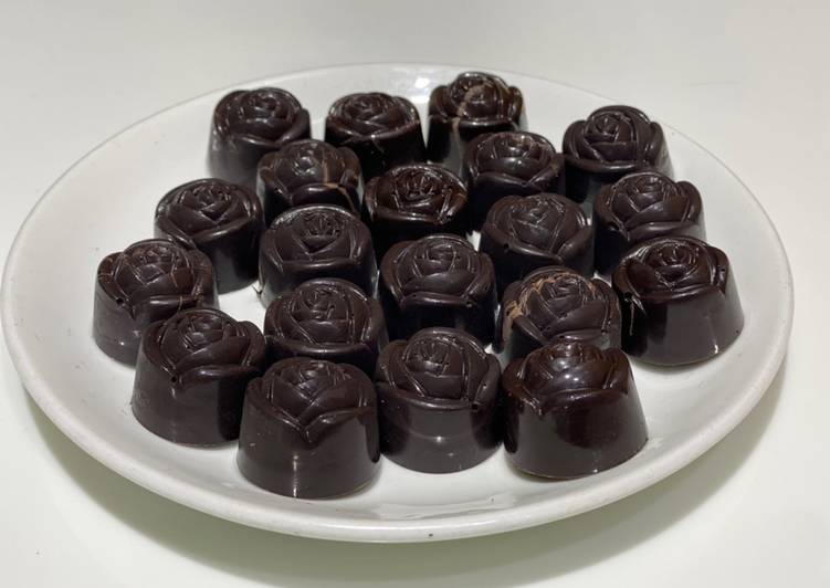 Dark almond chocolates