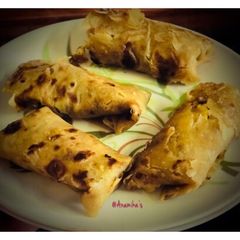 Leftover Paratha & Sabji Spring Rolls A picture of Leftover Paratha & Sabji Spring Rolls.