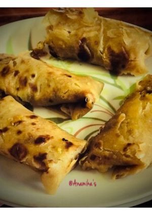 A picture of Leftover Paratha & Sabji Spring Rolls.