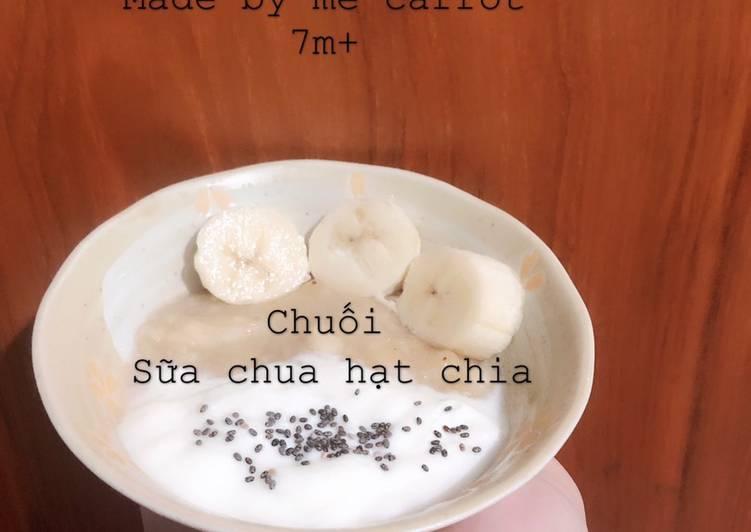 Sữa chua hạt chia mix chuối