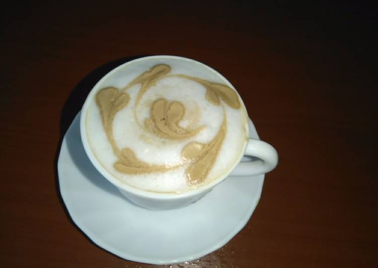 Cappuccino without any machine or milk frothier