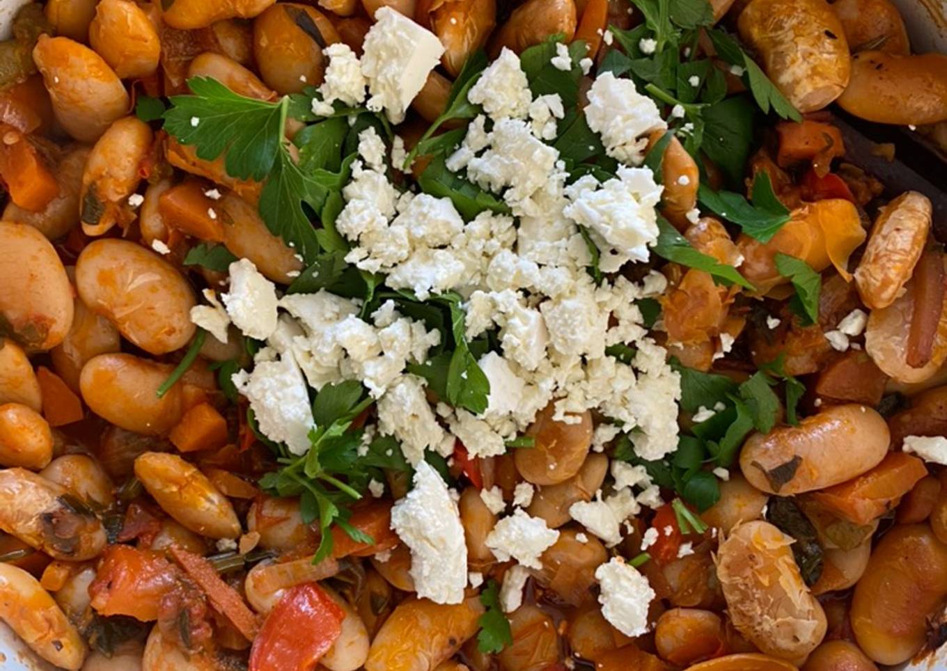 Giant beans in the oven|plant based & vegan