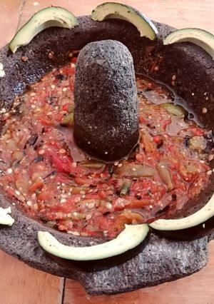 Una foto de Salsa de molcajete