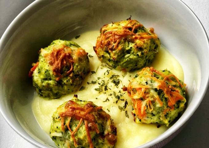 Bolitas de brócoli, coliflor y zanahoria Receta de Sanaysencilla - Cookpad