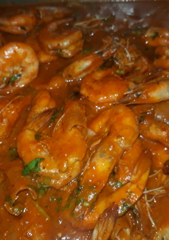 Una foto de Camarones a la diabla