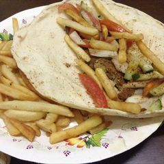 A picture of Falafel sandwiches.