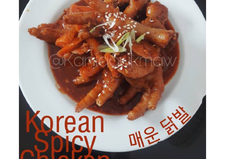 Resep Korean Spicy Chicken Feet / Ceker Pedas Korea / 매운 닭발, Enak Banget