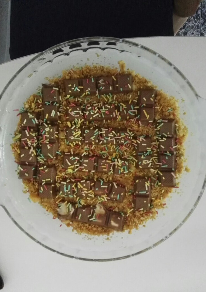 Una foto de Tarta de barritas kinder