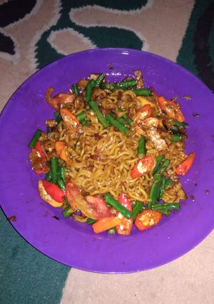Foto resep Tumis mie tempe kacang panjang