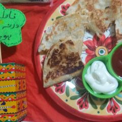 A picture of Cheese parathas.
