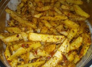 Una foto de Papas al horno condimentadas