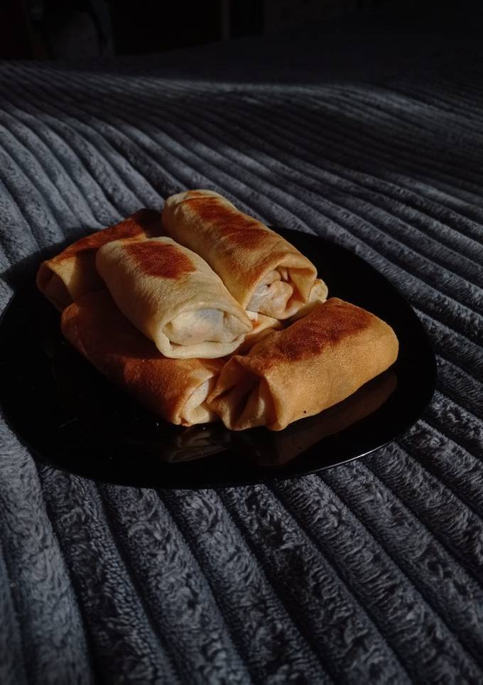 Млинці з яблуками, родзинками та маком🍏