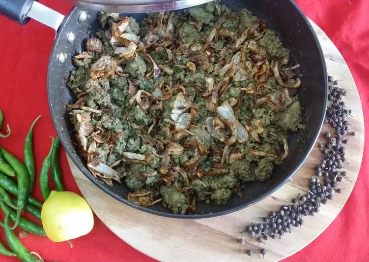 Step-by-Step Guide to Make Super Quick Homemade Hara Bhara Kuchla huwa Gosht/Hyderabadi Ground Mutton Fry