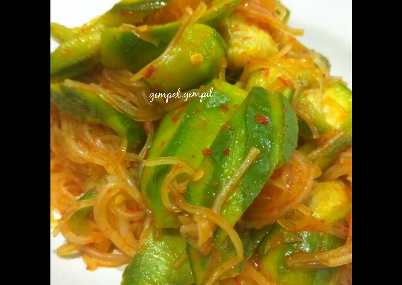Tumis Oyong/Gambas Pedas