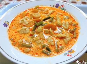 Zöldbableves galuskával recept fotója