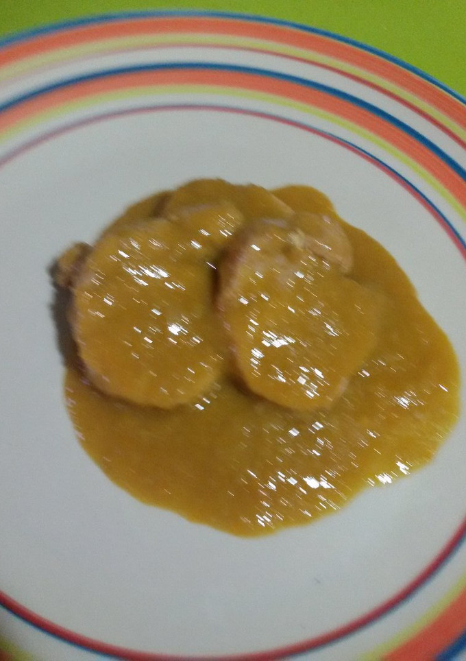 Una foto de Solomillo de cerdo en salsa española con Thermomix