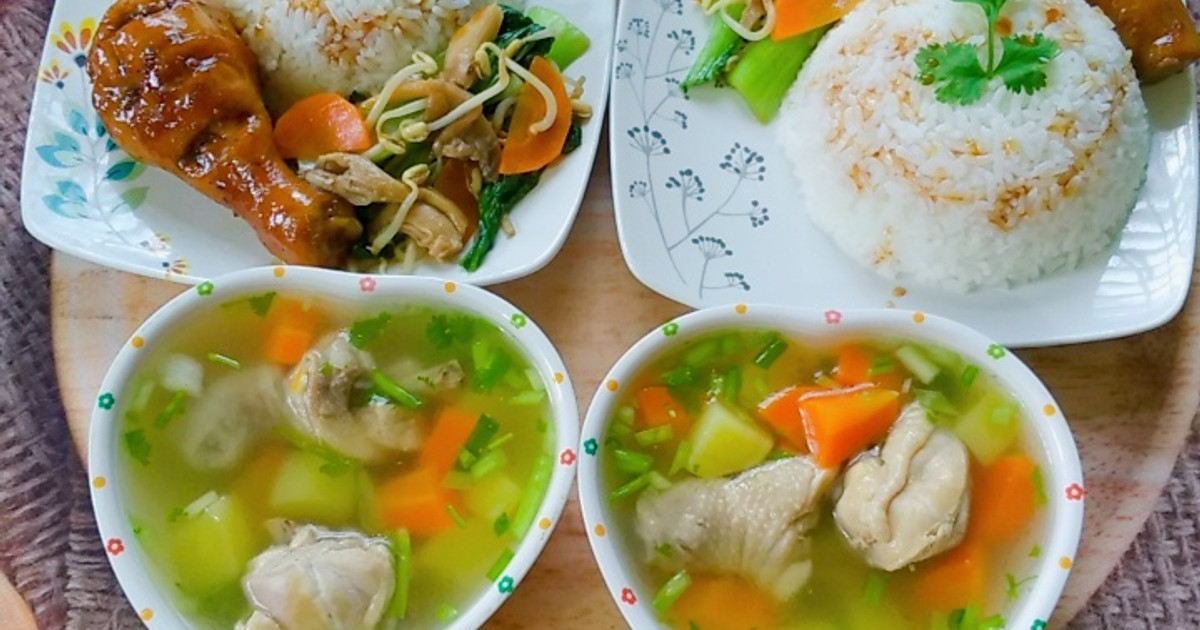 Cách Làm Món Cơm Dĩa đùi Gà Chiên của Phan Bao Van - Cookpad