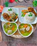 Cơm dĩa đùi gà chiên