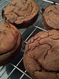 A picture of Chocolate Banana Protein Muffins (with Coconut Flour).