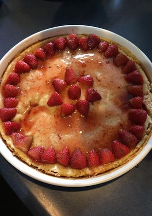 Una foto de Cheesecake de fresa