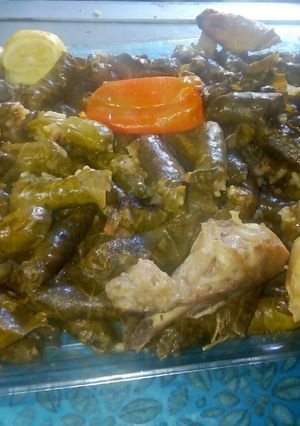 صورة لوصفة ورق عنب مع دجاج