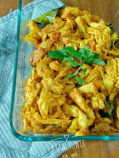 Foto resep Ayam suwir bumbu kuning