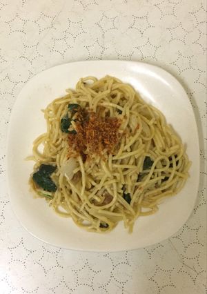 A picture of Spaghetti Tuna Spinach.