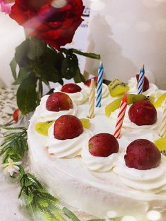 Foto resep Birthday Cake & Fruit