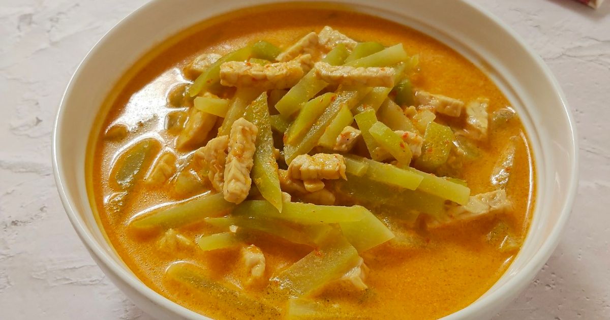 Labu Siam Tempe Masak Santan