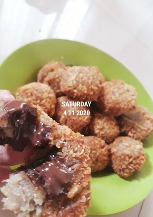 Foto resep Bola bola pisang isi coklat lumer