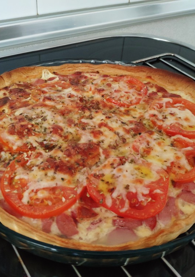 Una foto de Quiche de salchichas