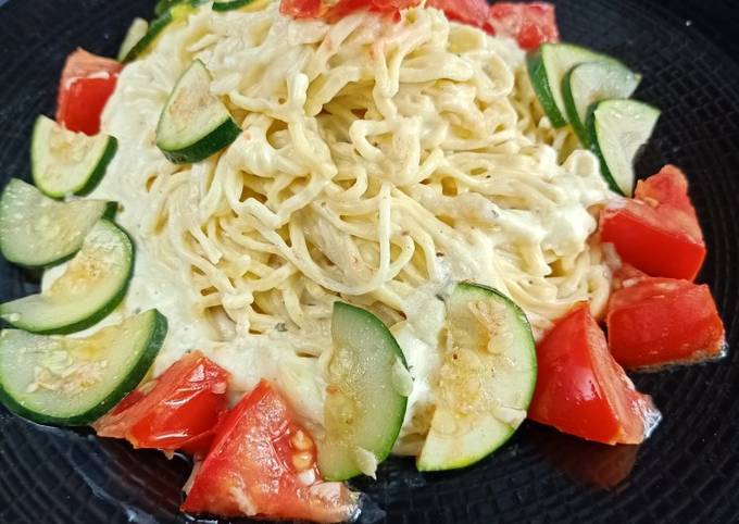 Creamy Primavera Linguine