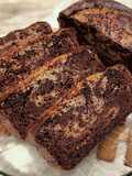🍌 🍫 Budín de banana marmolado con chips de chocolate 🍫 🍌 Fácil y saludable 🌀 en licuadora