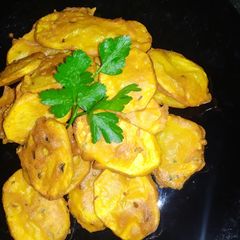 Potato bhajia A picture of Potato bhajia.
