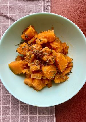 Őszi szalonnás sütőtök (köret) recept fotója