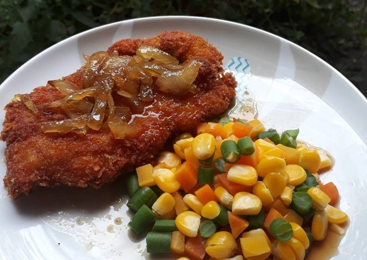 Proses memasak Chicken Katsu Saus Teriyaki Homemade yang Lezat
