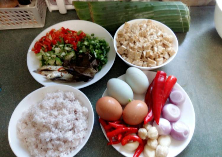 Resep: Botok ikan asin dan telur asin Murah