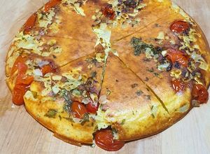 Zdjęcie przepisu Omlet twarogowy bezglutenowy.