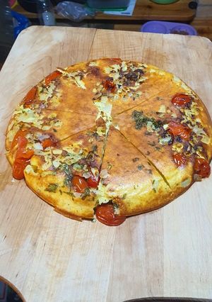 Zdjęcie przepisu Omlet twarogowy bezglutenowy.
