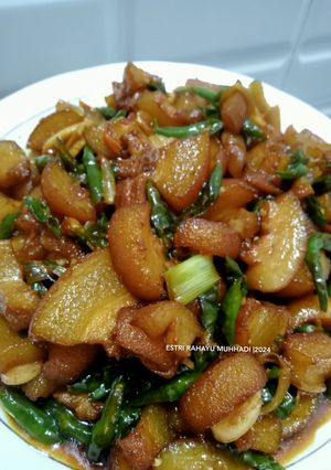 Foto resep Oseng Kikil Cabai Hijau