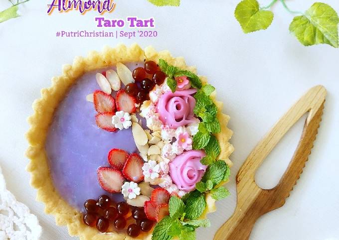 Almond taro tart