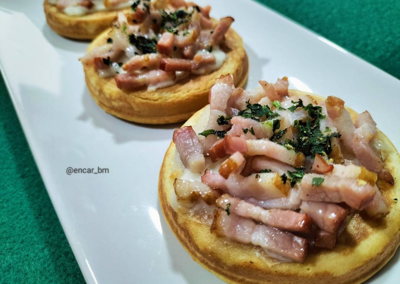 Tortitas de bacon y queso en airfryer