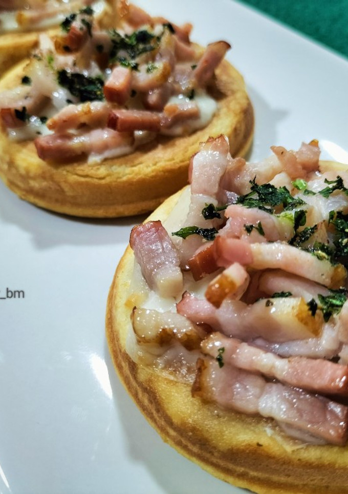 Una foto de Tortitas de bacon y queso en airfryer